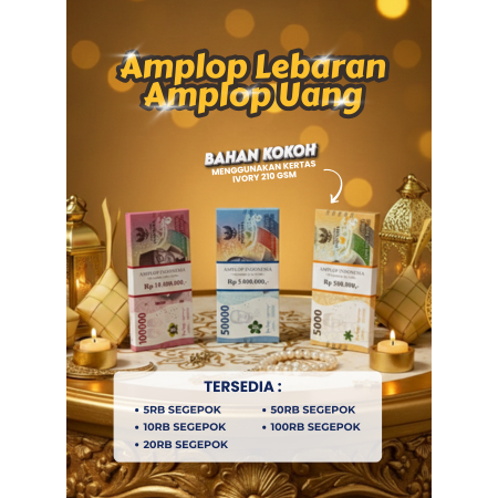 Amplop Lebaran 3D Amplop THR Motif Uang Gepokan Amplop Uang Lebaran Amplop Lebaran 2026
