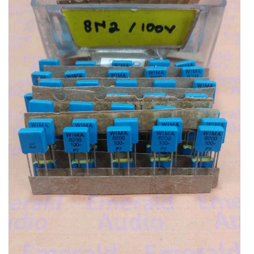 WIMA 8n2 100volt Kapasitor Wima 8200=8n2 100volt Original Made in Jermany