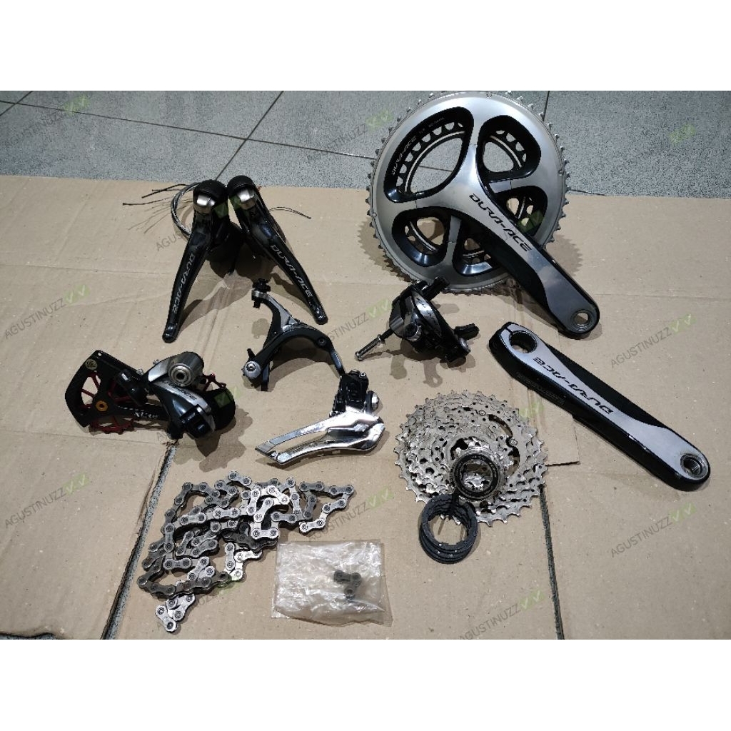 Grupset shimano Dura ace 9000 2x11speed roadbike rimsbrake