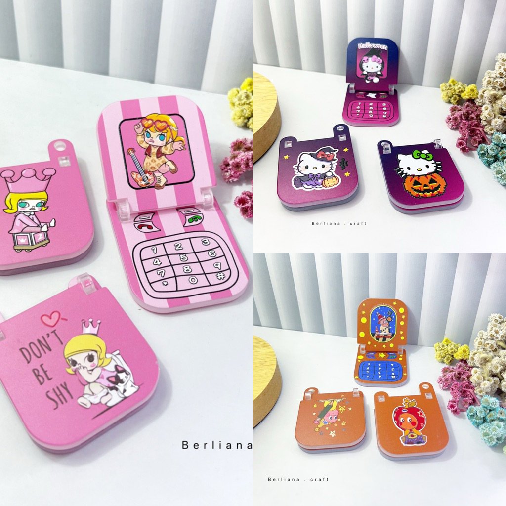 (1Pcs) Akrilik Ponsel Lipat