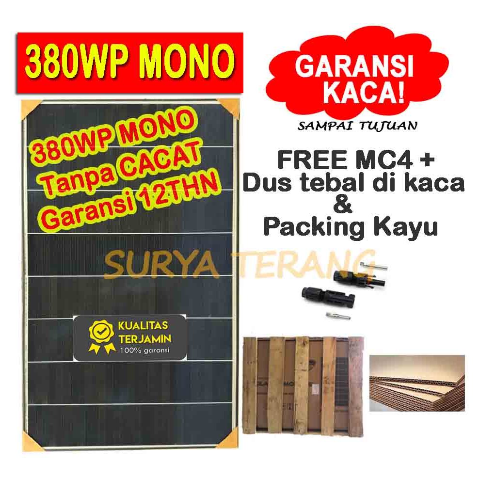 Solar Panel Surya 380wp Mono Solar Cell 380wp Mono FREE Packing Kayu + MC4