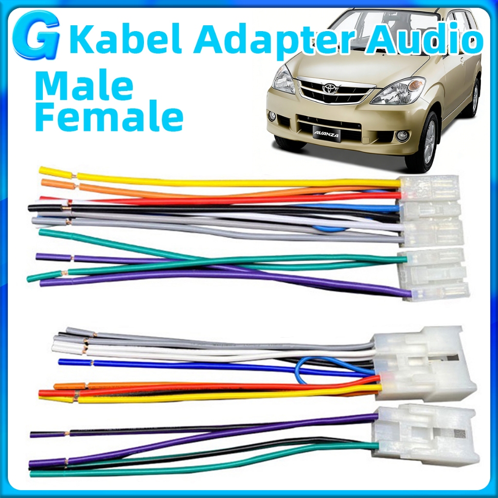 Kabel Adapter Audio Head Unit Mobil Male Female Kabel Modifikasi Audio Mobil Plug Pria Wanita Cocok 
