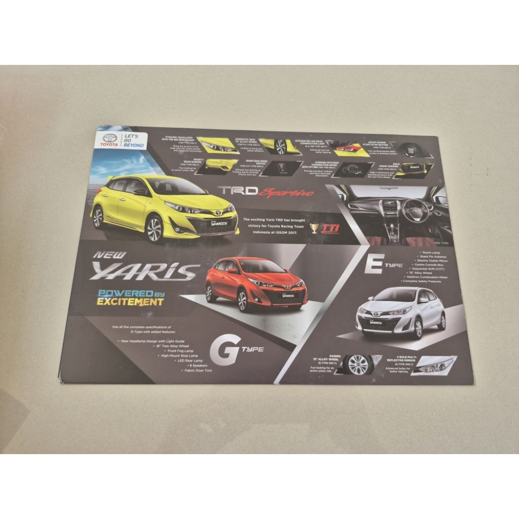 brosur katalog mobil toyota yaris 2018 flyer