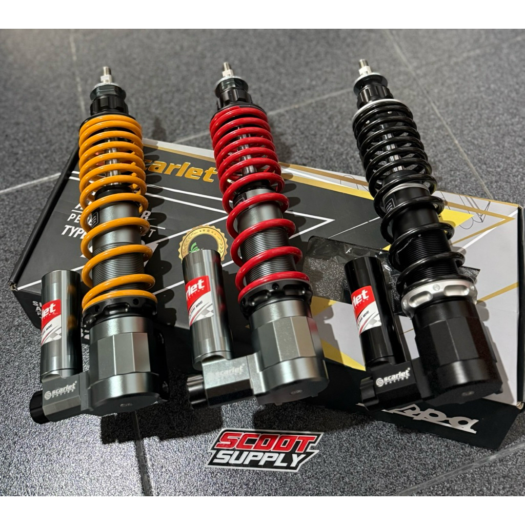 Skok Shock Shockbreaker Depan Tabung Scarlet Racing Vespa PXE Exclusive Excel Spartan Scarlet Origin