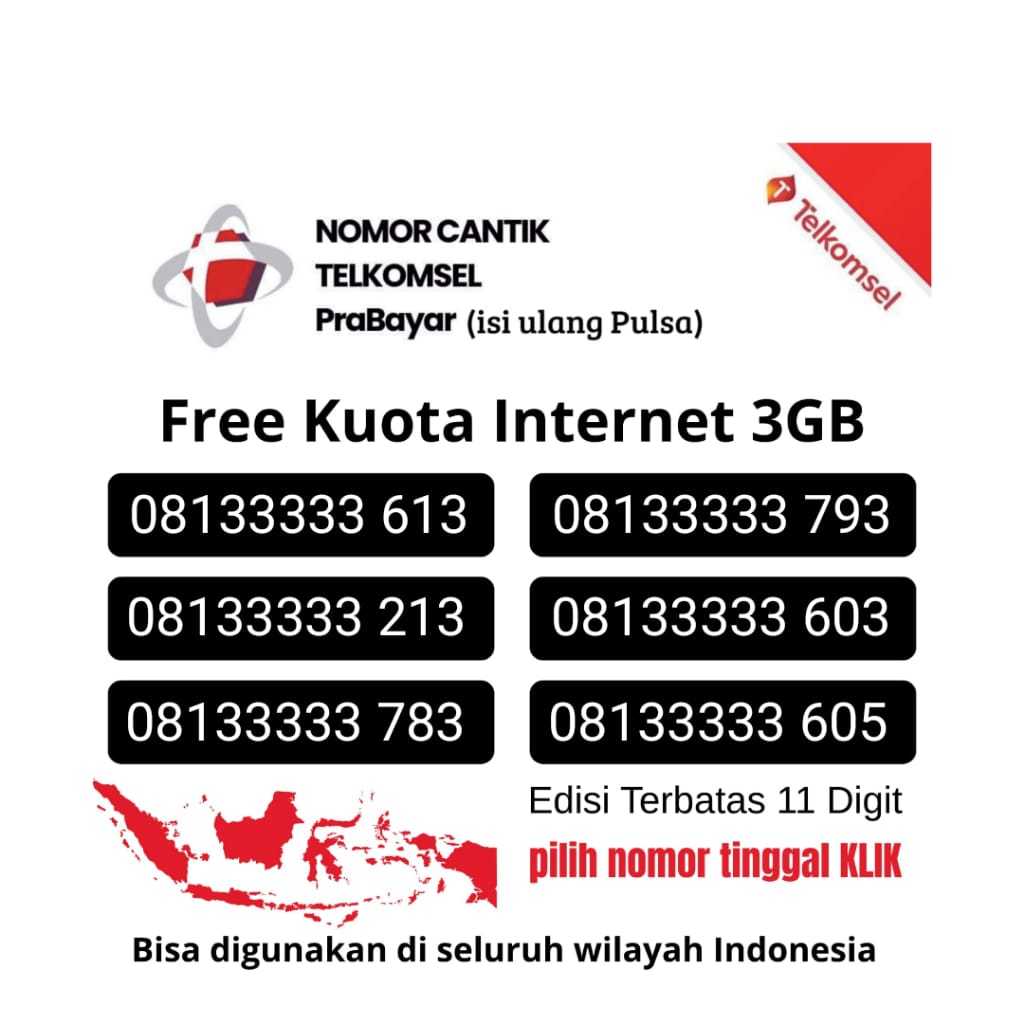 Nomor Cantik Telkomsel 11 Digit — Kartu Fresh Baru Segel #100%Ori #K6