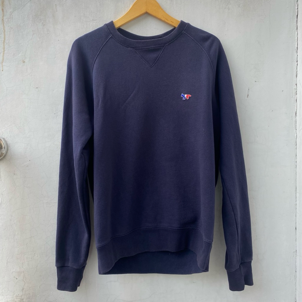 Maison Kitsune Fox Crewneck Sweatshirt Authentic 100%