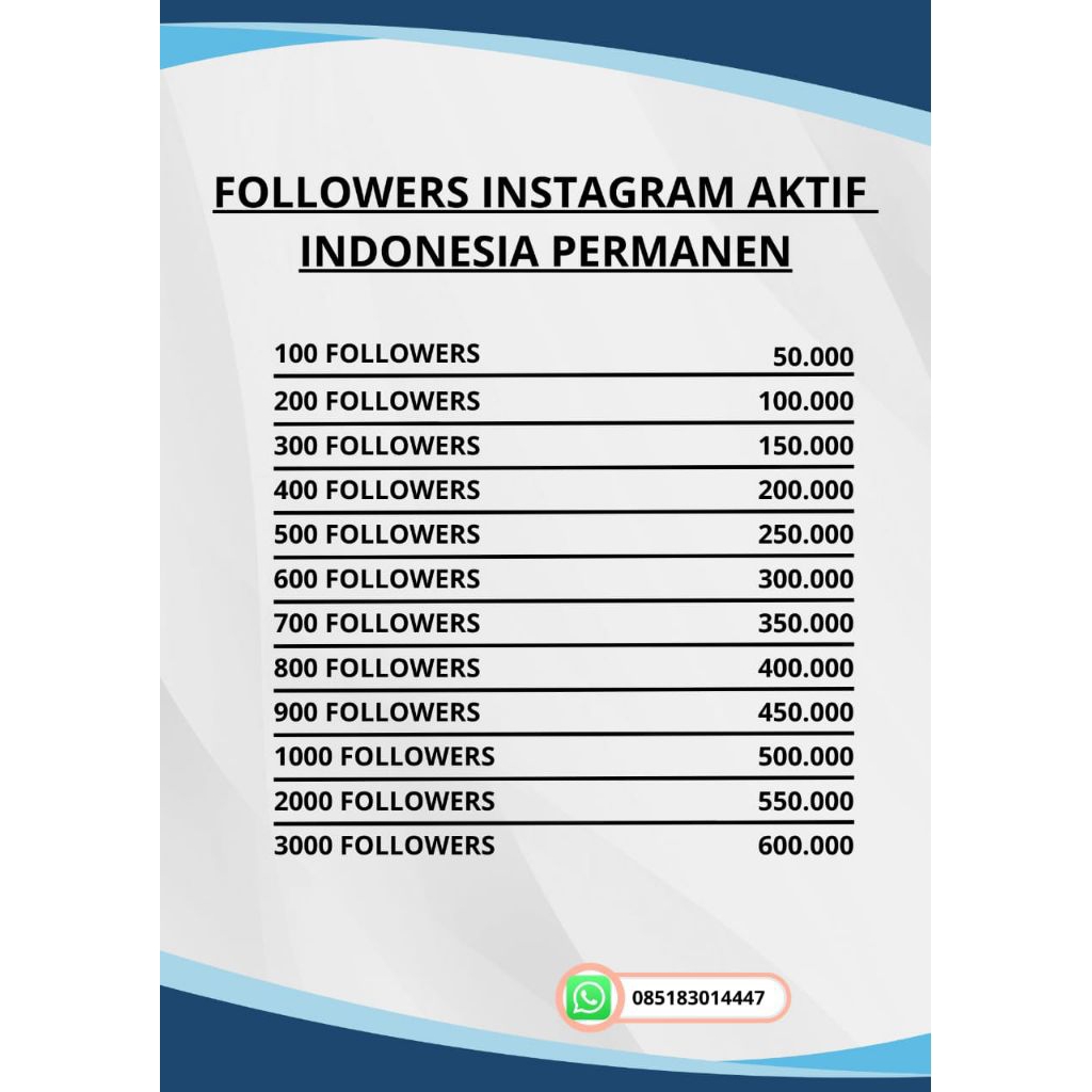 FOLLOWERS INSTAGRAM AKTIF INDONESIA