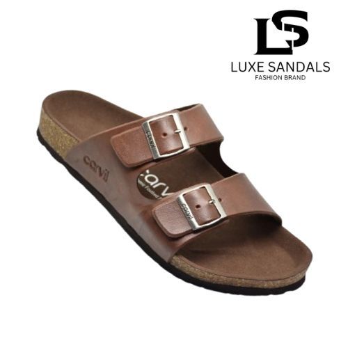 PROMO - Carvil Benzo 02 Pria/Wanita Sandal Kulit 100% Original Berkualitas Elegan