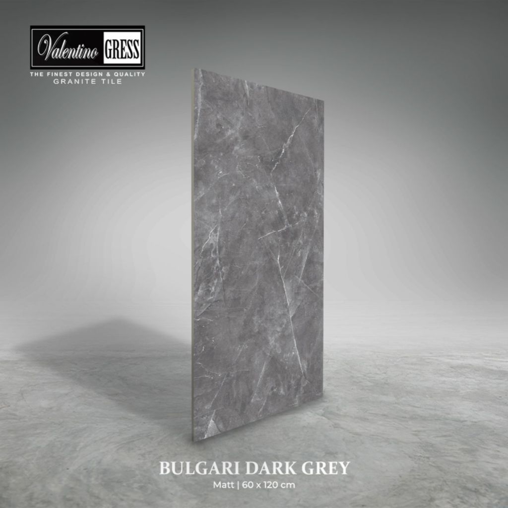 Granite 60x120 Valentino Gress Bulgari Dark Grey | Matt