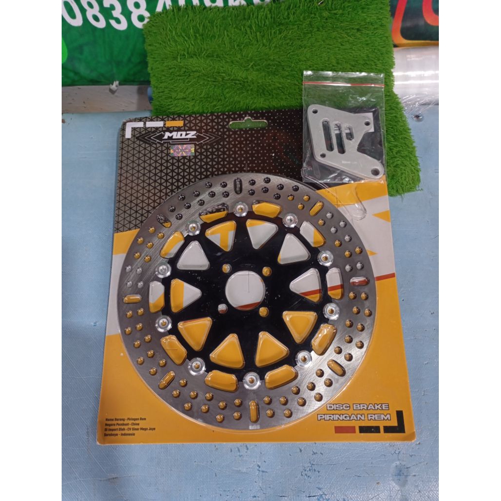 piringan cakram moz + braket pnp suzuki skywave tinggal pasang piringan lebar 300mm