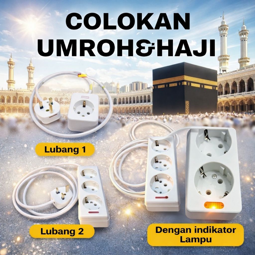Stop Kontak kaki 3 colokan Travel Arab Saudi Umroh & haji