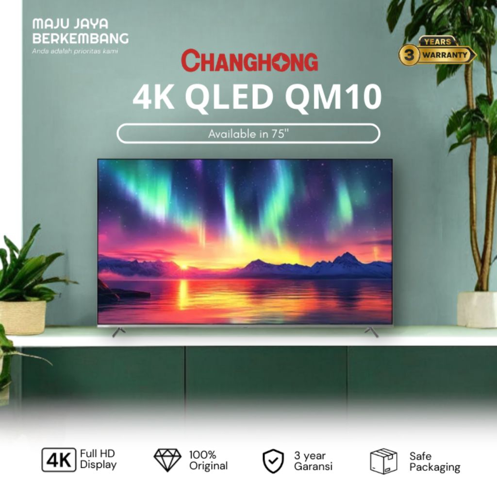 CHANGHONG 75 INCH 4K QLED GOOGLE TV U75QM10 qm10