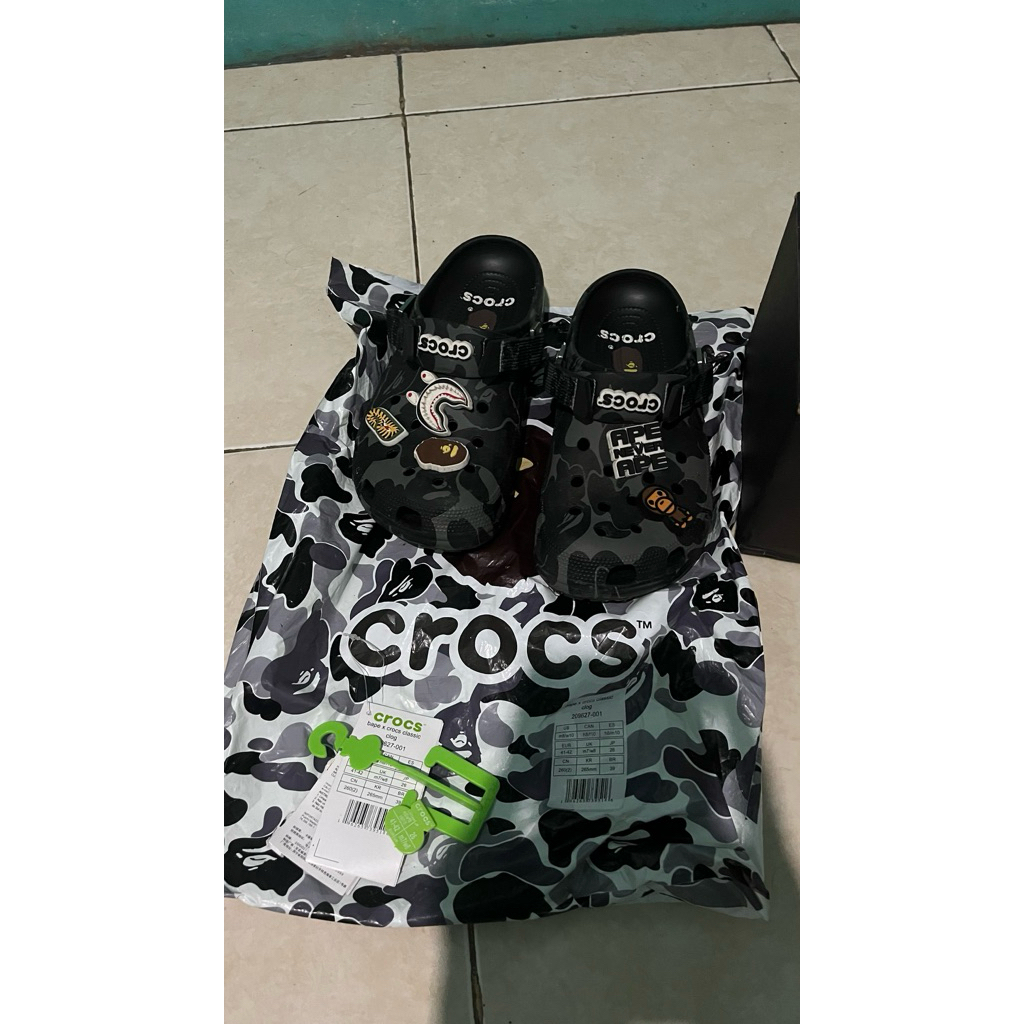 sandal crocs used pemakaian size 41 42