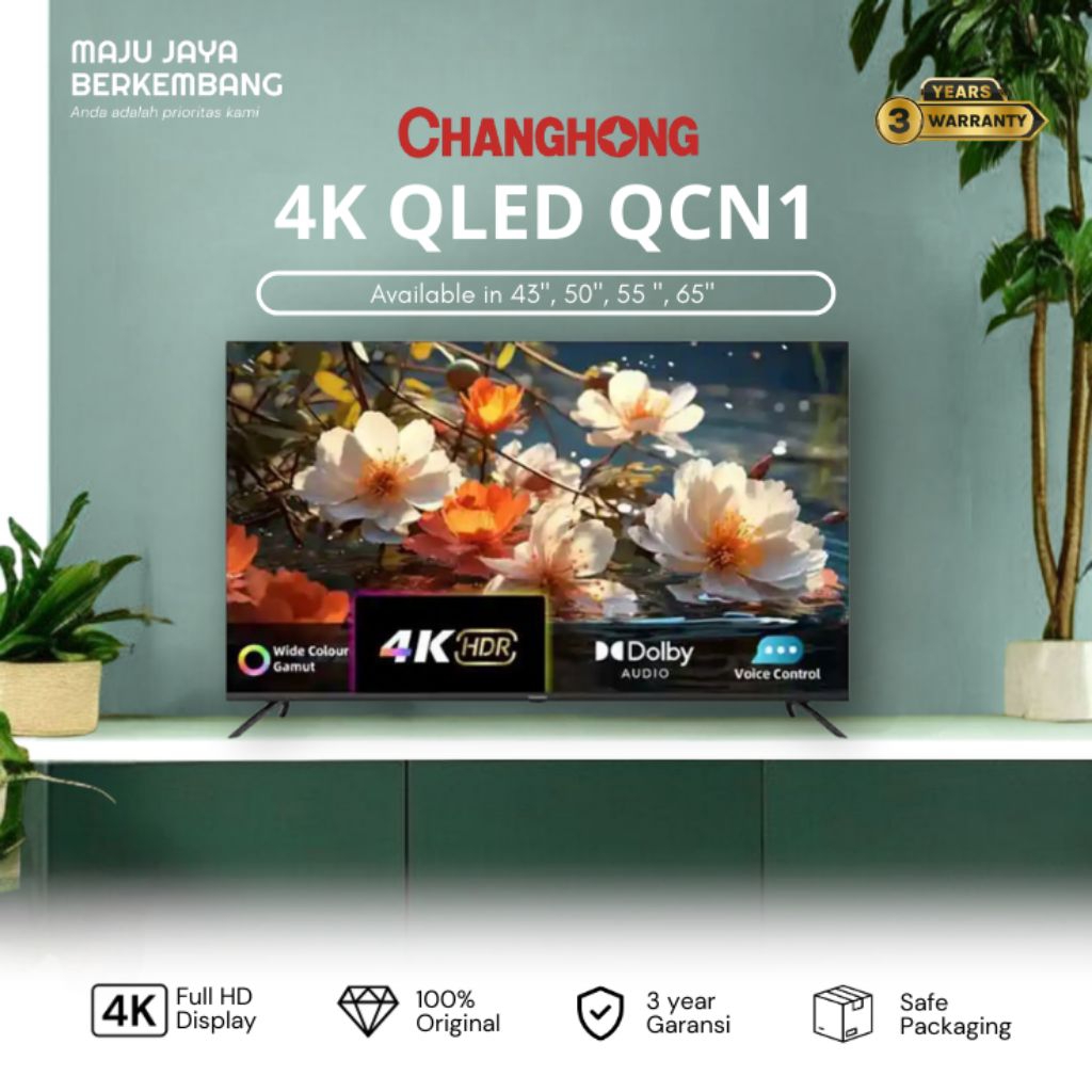 CHANGHONG QCN1 Series U43QCN1 QLED 4K UHD GOOGLE SMART TV 43 inch