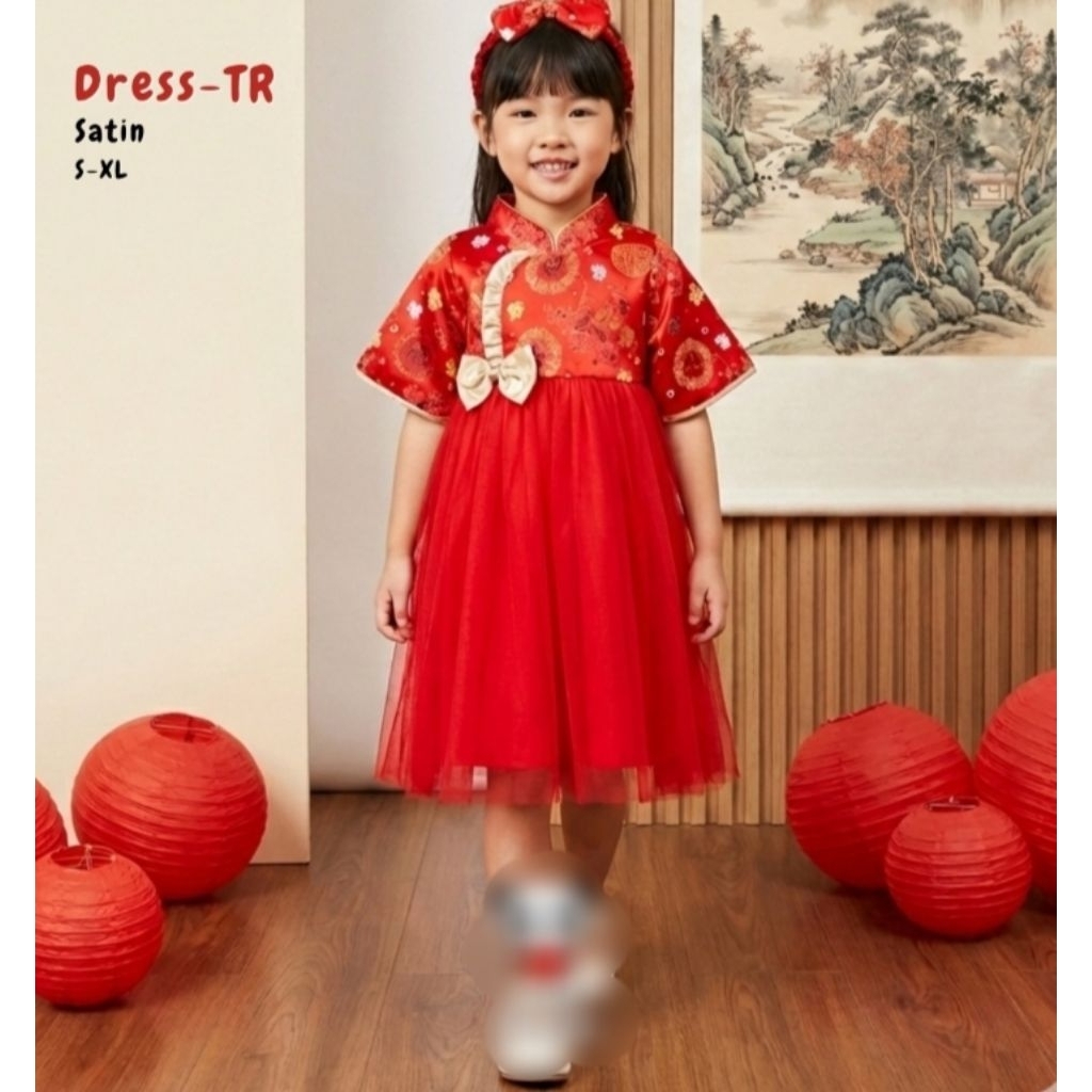 CHEONGSAM ANAK PEREMPUAN/ CHEONGSAM DRESS ANAK / SETELAN CHEONGSAM ANAK CEWEK / BAJU IMLEK ANAK PERE