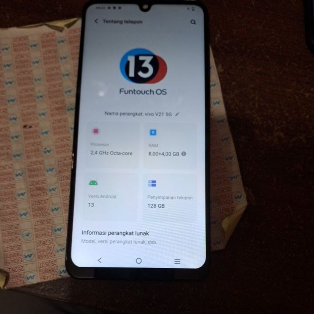 mesin vivo v21 5G normal.