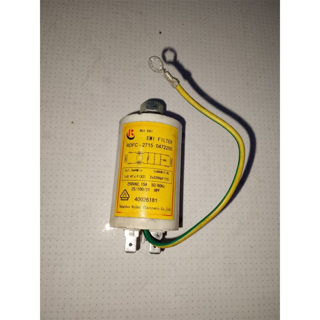 EMI FILTER RDFC-2715 0472200 MESIN CUCI SAMSUNG FRONT LOADING WF8650NHW/XBE 6,5KG