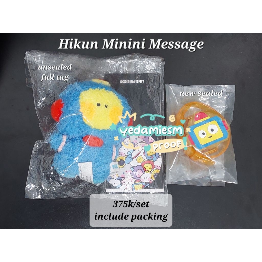 [READY INA SIAP KIRIM] OFFICIAL TRUZ HIKUN BC KR NEWBORN MININI MESSAGE HOCKEY MULTIPLUSH FACE POUCH