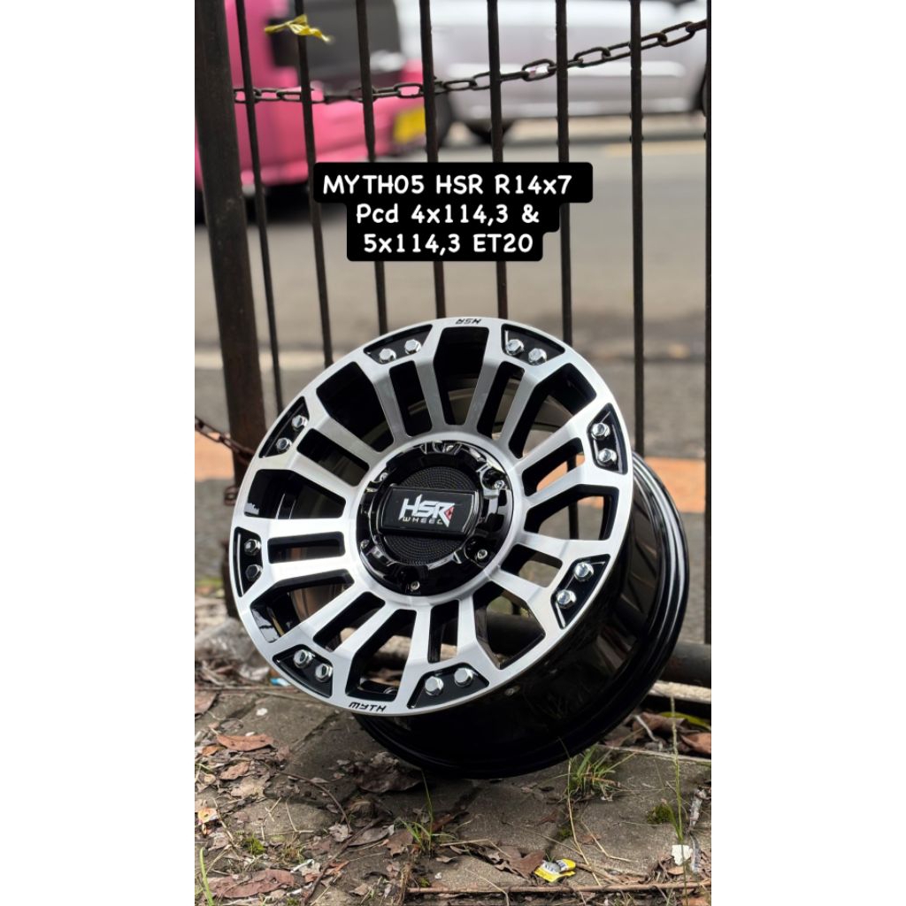 velg HSR MYTH05 r14 lebar 7 pcd 4x114,3 - 5x114,3 et20