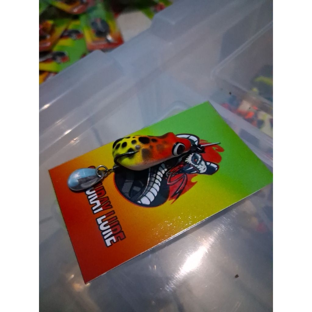 Soft frog 2,5 cm warna kuning soburay lure