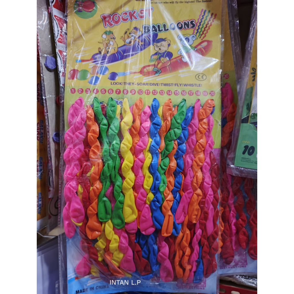 1 Renteng Balon panjang isi 40 pcs