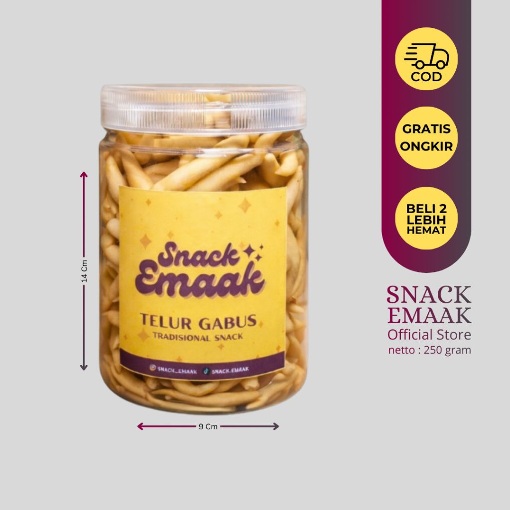 Telur Gabus Keju Premium 250g - Kemasan toples/Kue Kering/Kue Lebaran