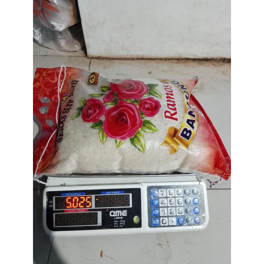 Beras super Ramos bandung kemasan 5kg