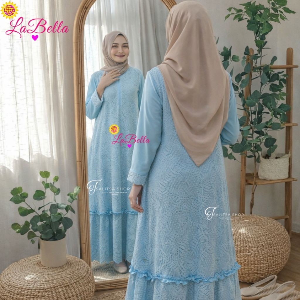GAMIS REMAJA DAN DEWASA BROKLAT BIRU HALWA LABELLA