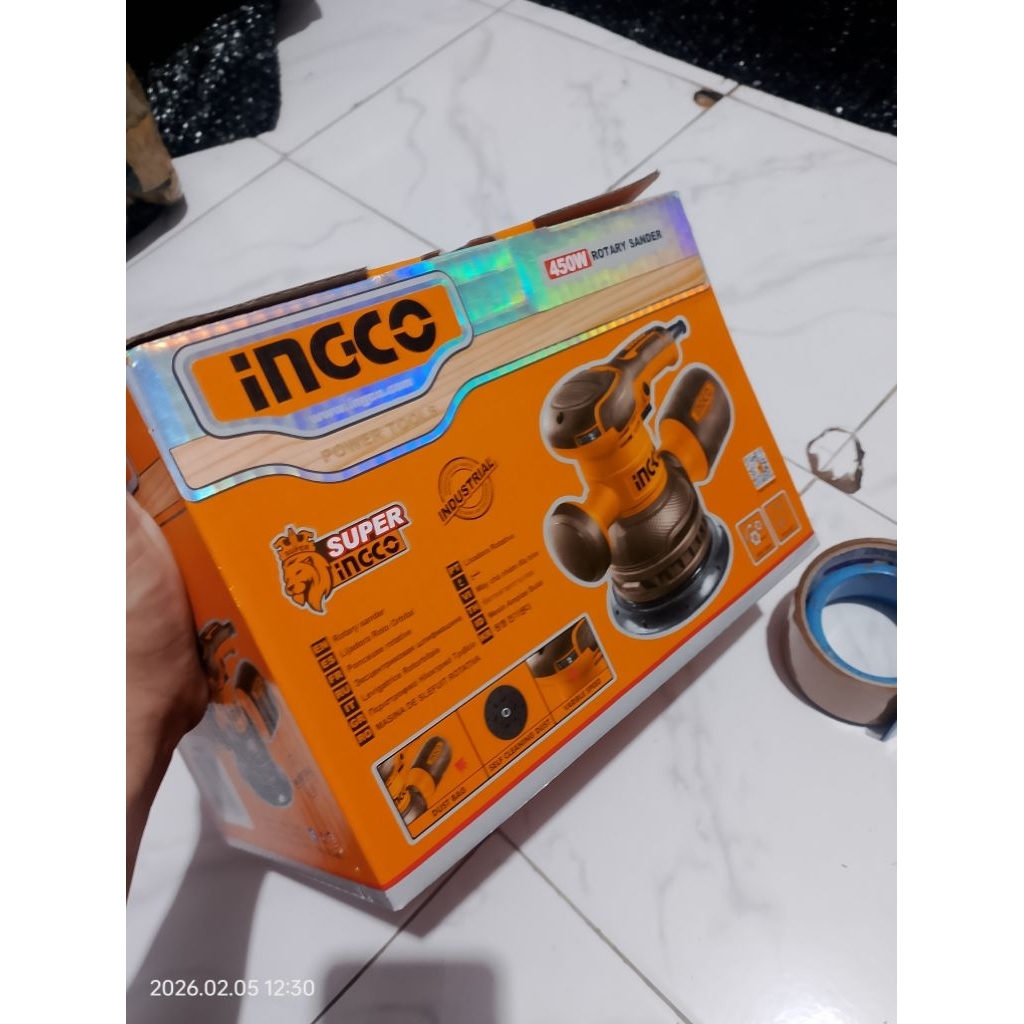 MESIN AMPLAS SANDER AMPLAS KAYU ORBITAL INGCO RS4516