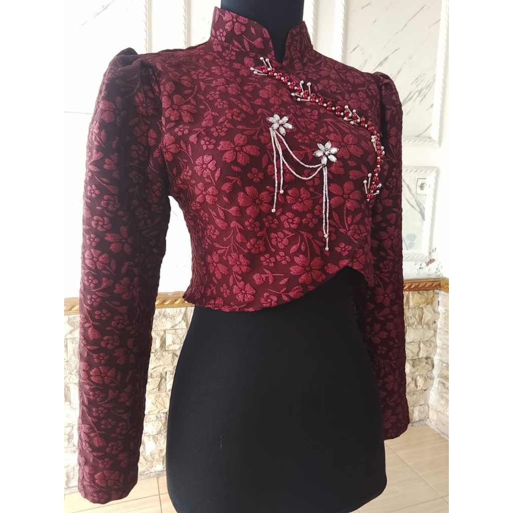 Atasan kebaya Fukuro Janggan Crop/ rompi kebaya