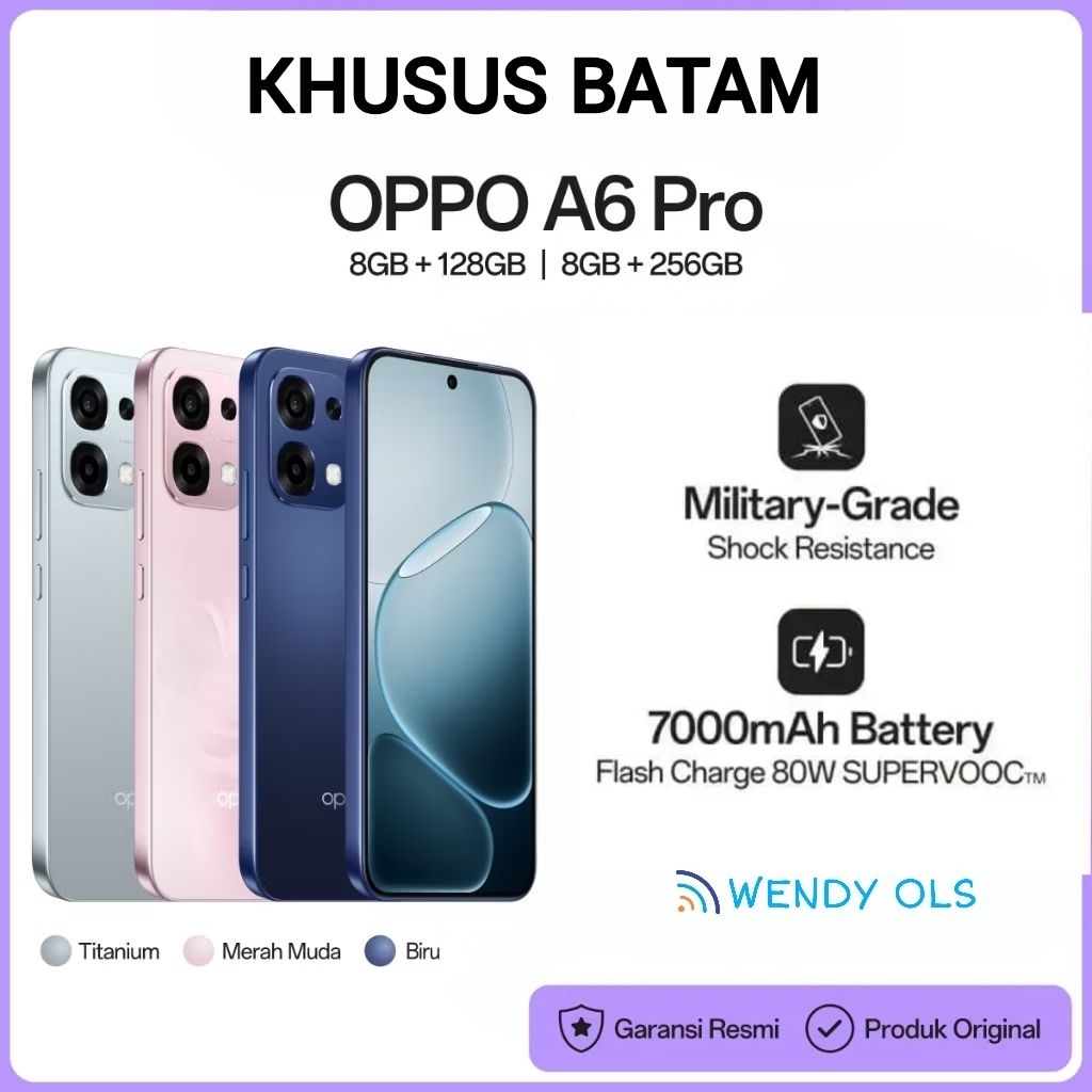 Oppo A6 Pro 2025 Ram 8/128GB 8/256GB Original New Garansi Resmi Indonesia