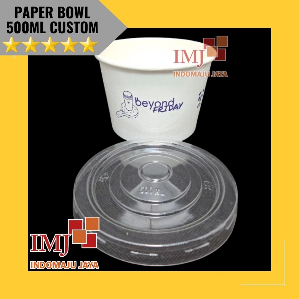 PAPER BOWL 500ML CUSTOM FULL COLOR PAPER BOWL 500 ML CUSTOM DESAIN