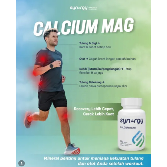 Suplemen Kalsium Magnesium untuk Kesehatan Jantung CALCIUM MAG Synergy
