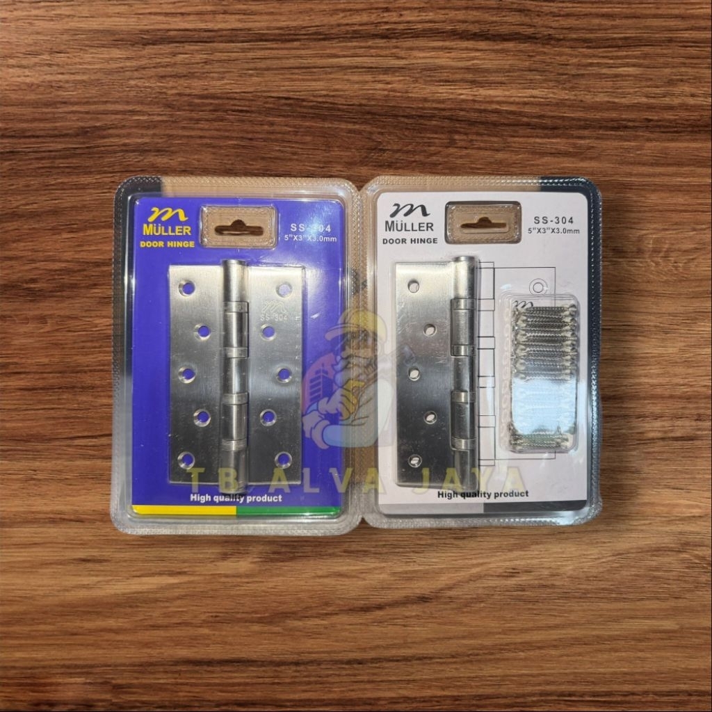 MULLER Engsel Bearing Stainless Steel Engsel Pintu 5 Inch