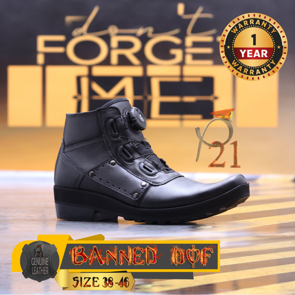 Sepatu Polki/ Sepatu PDH / Sepatu Tali Putar / Atribut Polisi /  Tactical Shoes / Merk "P21" Tipe Ba