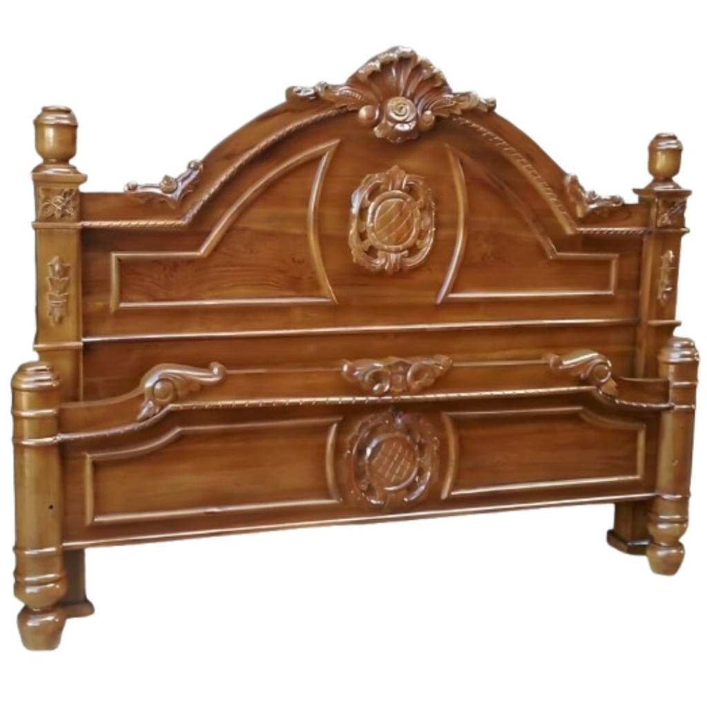 Tempat Tidur Jati Asli Jepara Minimalis Ukir Klasik Dipan Kayu Jati No 1 2