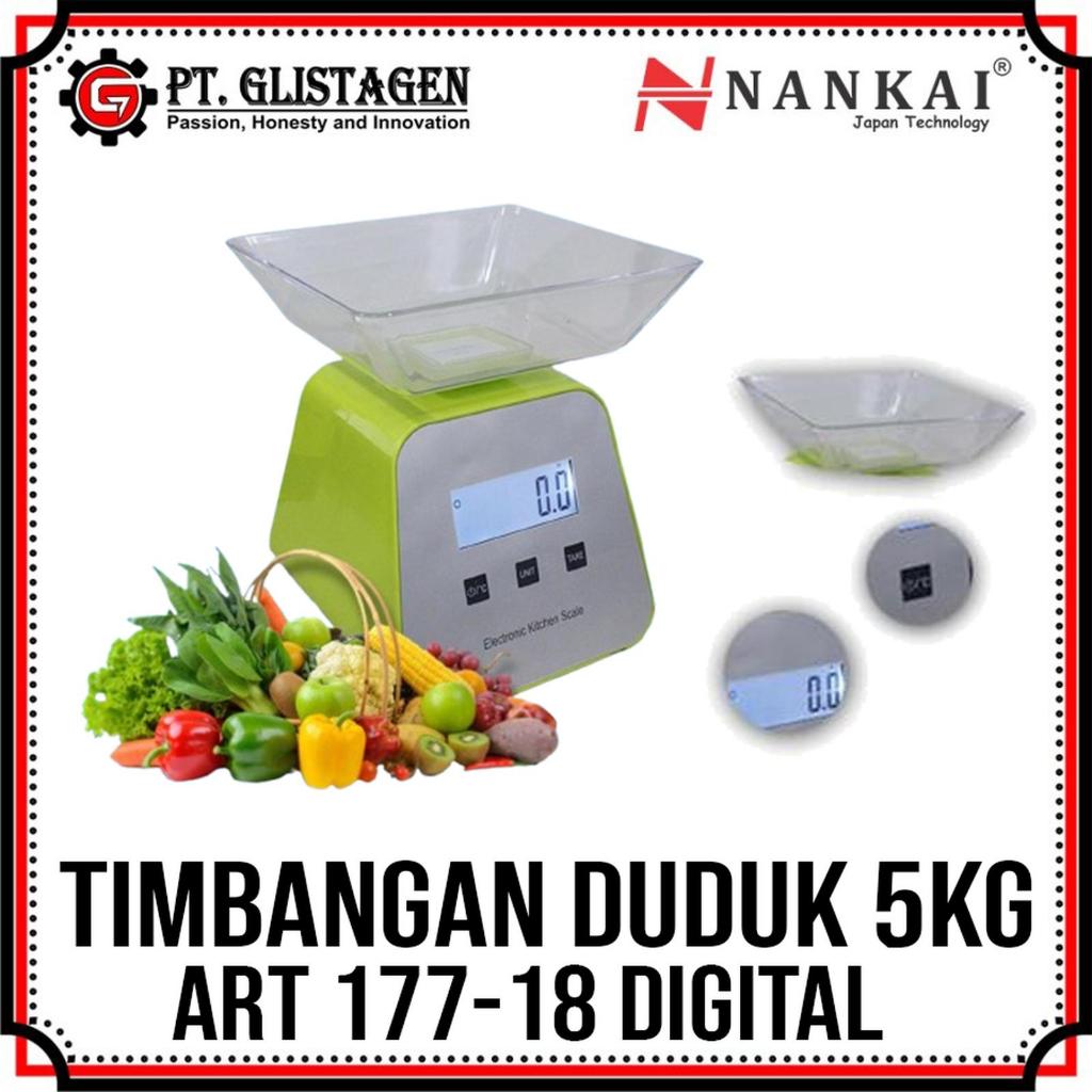 Nankai ART 177-18 Timbangan Mini Digital 5 Kilo Timbangan Dapur 5 KG Timbangan Tepung Kue Kopi Butte