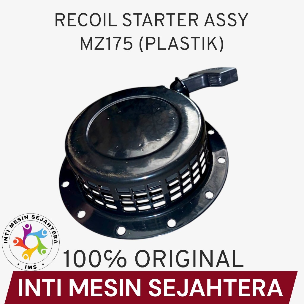 RECOIL STARTER ASSY MZ175 YAMAHA - TARIKAN MESIN POMPA AIR GENERATOR - PAWL PLASTIK ORIGINAL MOTORO