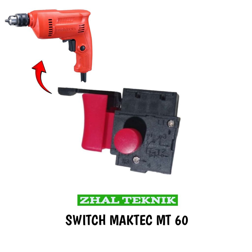 switch Saklar for maktec MT 60 mesin bor 10mm switch maktec