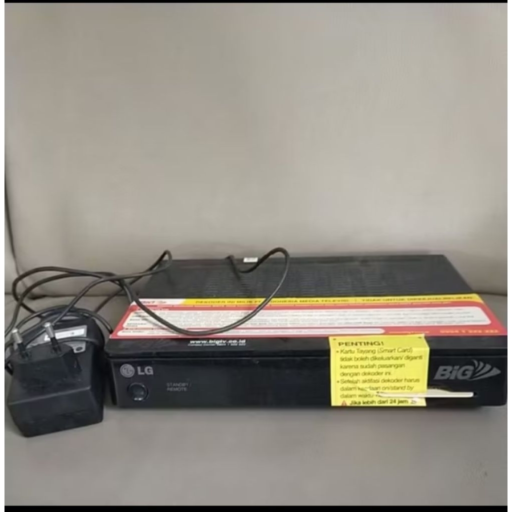 BEKAS big tv dekorder decoder receiver parabola STB merk LG bukan dvd player karaoke cd player