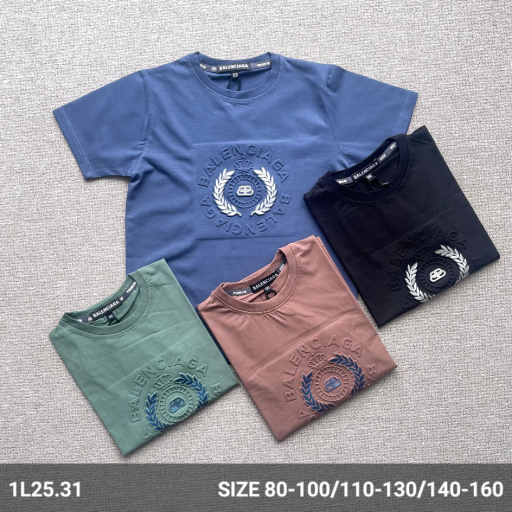 [1-14 tahun] KAOS ANAK TAG PREMIUM MOTIF BAL3N EMBOSS MURAH