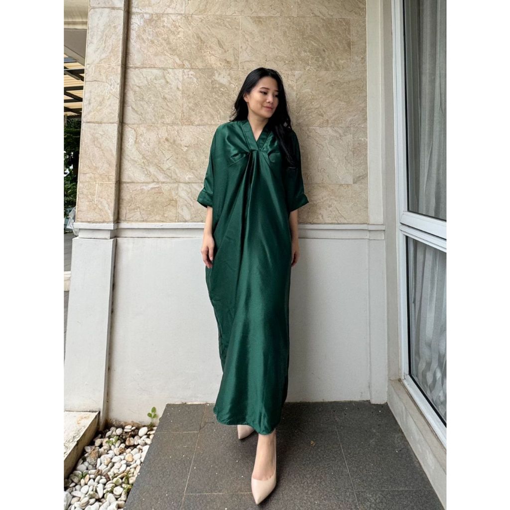 New inner kaftan satin terbaru / baju kaftan jumbo / gamis kaftan lebaran / fashion busana muslim wa