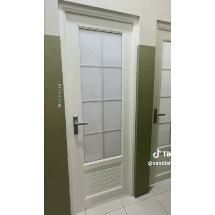 Pintu Kamar Mandi UPVC PVC Tebal Minimalis Kaca Polos Eden Joice A060 Pare Kediri