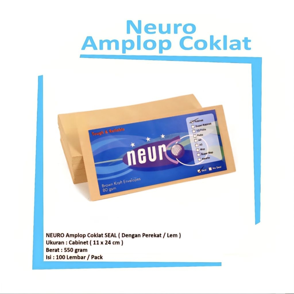 NEURO Amplop Coklat Kabinet Neuro Seal (pack)