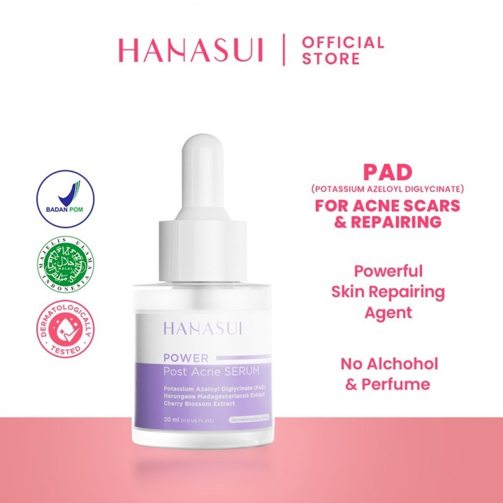 Hanasui Power Post Acne Serum Perawatan Bekas Jerawat Intensif ||Untuk Wajah Kusam dan Tidak Merata