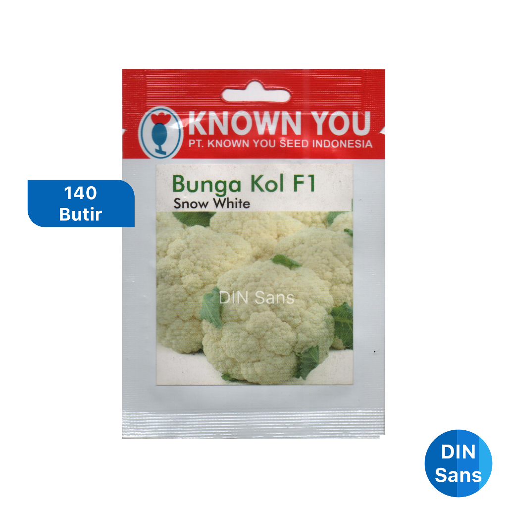 Known You Seed - Benih Bunga Kol Snow White F1 / Kembang Kol Isi 140 Butir