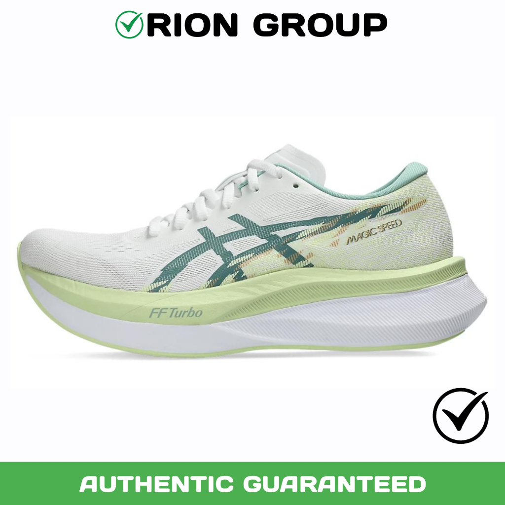 Sepatu Lari / Running Pria Wanita Asics Magic Speed 4 White Caladon Original