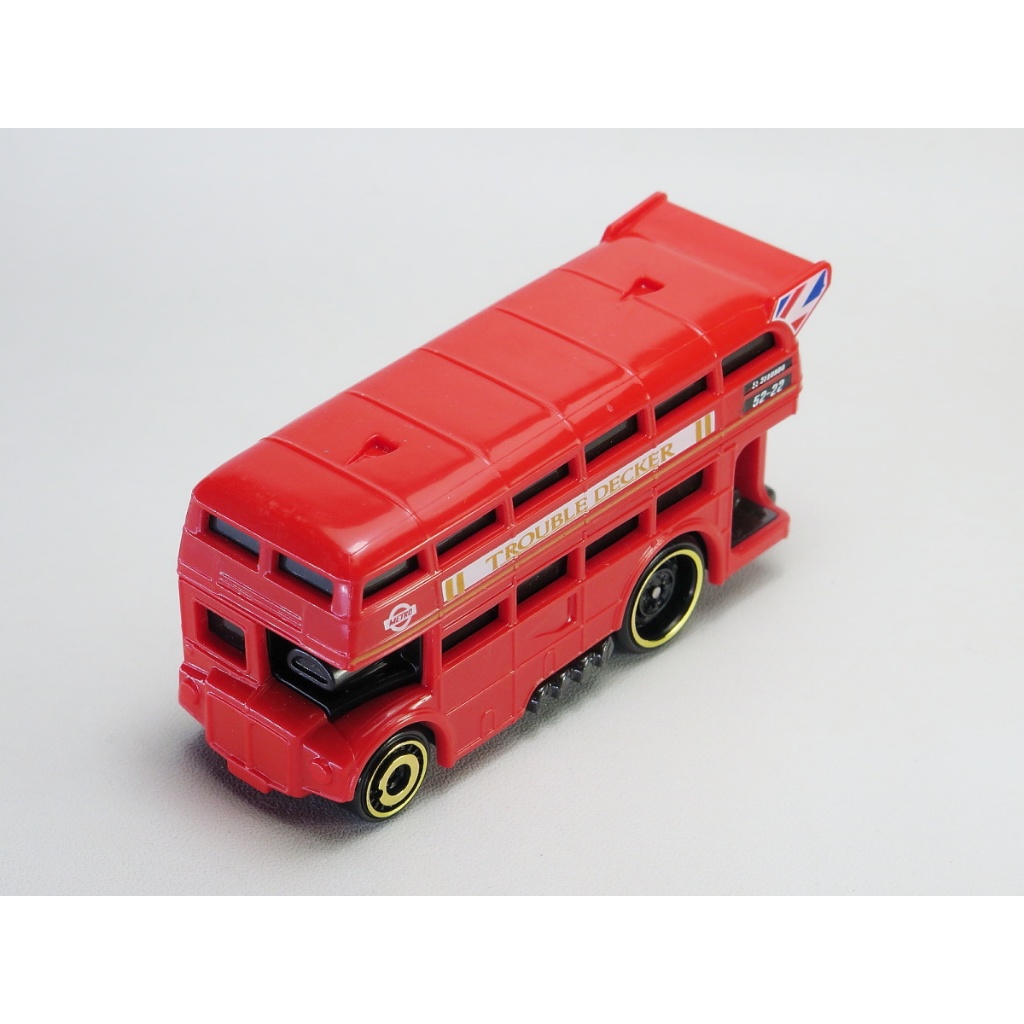 Hot Wheels loose Trouble Decker London Bus - Merah