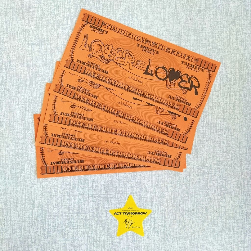 OFFICIAL TXT CONFETTI DOLLAR LOLO LOSER LOVER  STAR CONFETTI ACT TOMORROW JAPAN YEONJUN