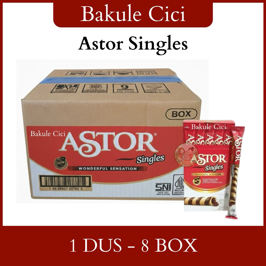 Astor Singles Chocolate 1 DUS Isi 8 BOX / HARGA 1 DUS